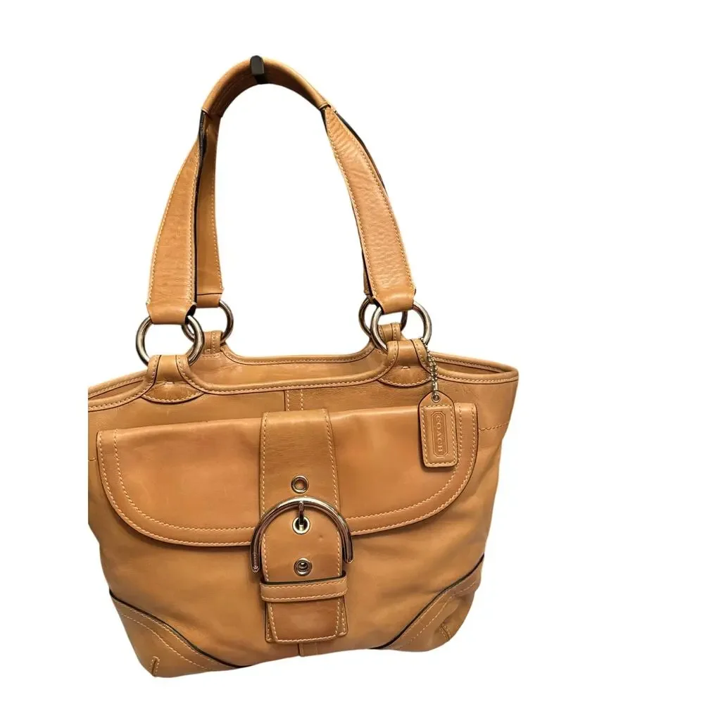 Excellent barely used Coach Vintage Soho Buckle Satchel – Tan Leather - Picture 5 of 12